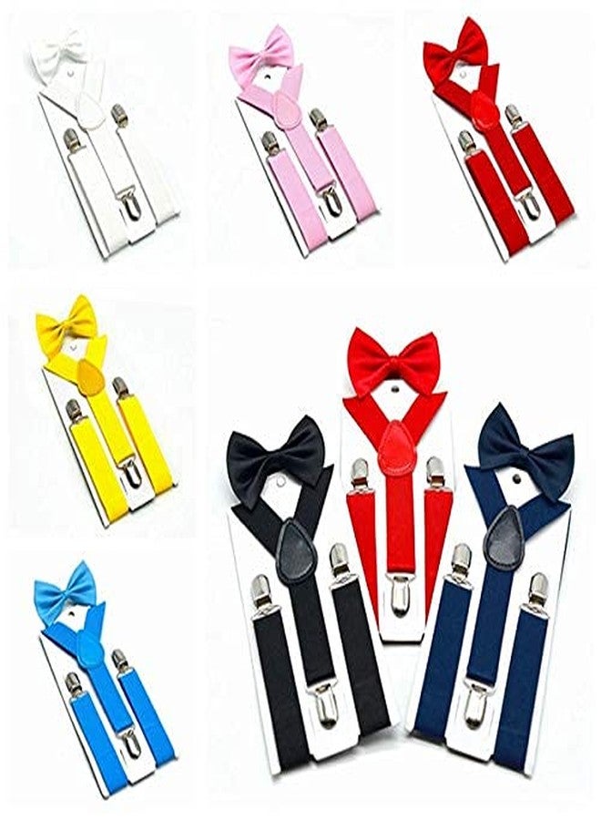 CLOTHERA Suspender and Bow Tie Set for 1 to 4 yrs Kids (pack of 2) Black and Red - Image 3
