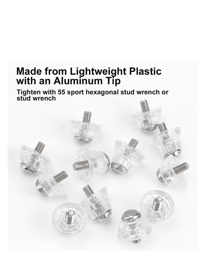 12 Pcs Football Boots Studs Replacement, 2 Sizes Transparent Replacement Soft Ground Studs Thumb Studs, Rubber Studs Football Studs Plastic Nylon Rugby Studs, Replacement for Men Boy Kids Adults Shoes - Image 2
