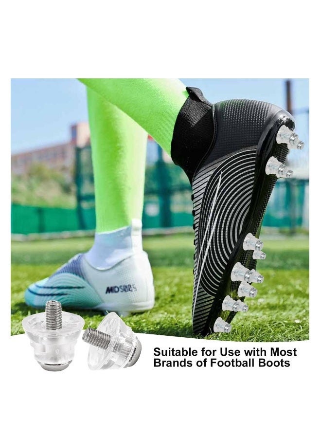 12 Pcs Football Boots Studs Replacement, 2 Sizes Transparent Replacement Soft Ground Studs Thumb Studs, Rubber Studs Football Studs Plastic Nylon Rugby Studs, Replacement for Men Boy Kids Adults Shoes - Image 4
