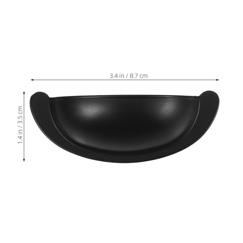 Black Half Moon Cabinet Handles Kitchen Drawer Pulls Replacement Hardware - Image 3