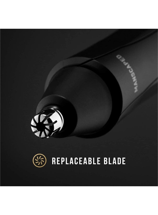 manscaped Refining The Gentleman Weed Whacker® Nose and Ear Hair Trimmer – 9,000 RPM Precision Tool with Rechargeable Battery, Wet/Dry, Easy to Clean, Hypoallergenic Stainless Steel Replaceable Blade - Image 4