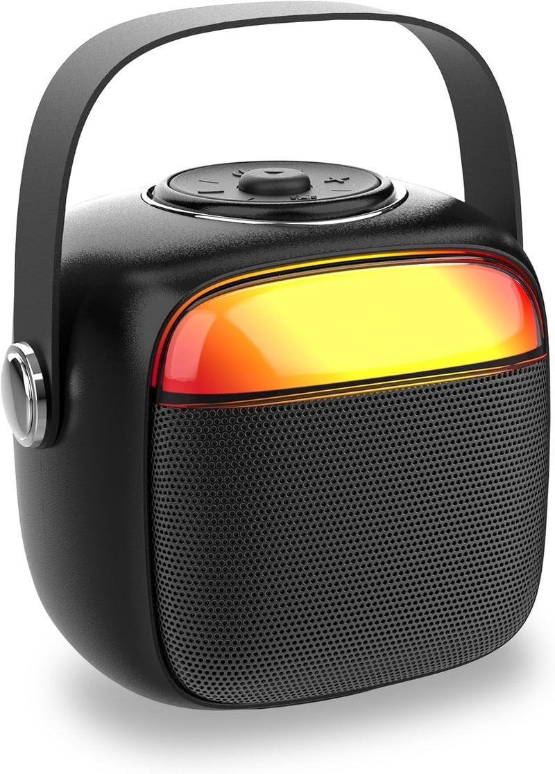 Pebble Flare 5W Portable Bluetooth Speaker Deep Bass RGB Lights BT v5.3 TWS Pairing 4H Playtime Auto Pairing AUX/USB/TF/BT Compact Premium Design (Black) - Image 1