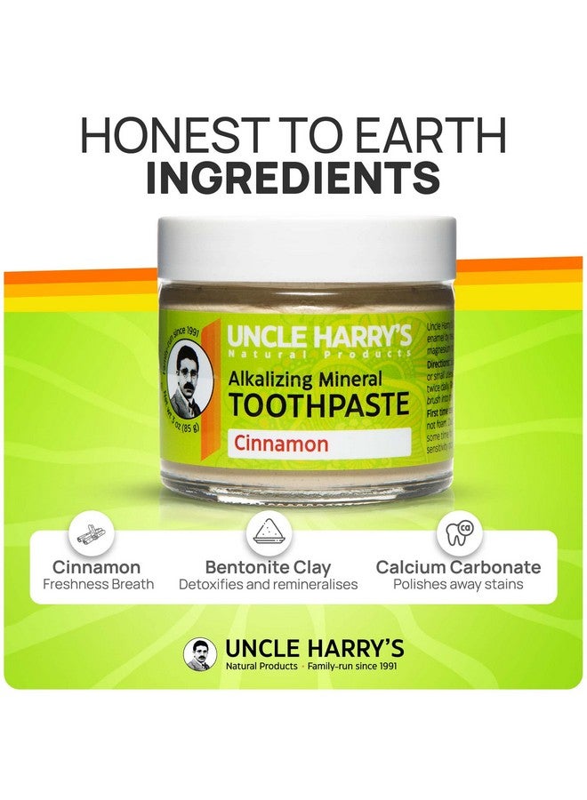 Uncle Harry's Cinnamon Remineralizing Toothpaste | Natural Whitening Toothpaste Freshens Breath & Promotes Enamel | Vegan Fluoride Free Toothpaste - Image 4