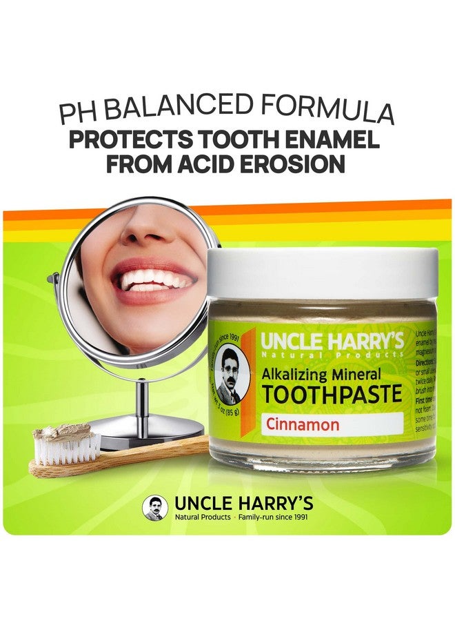 Uncle Harry's Cinnamon Remineralizing Toothpaste | Natural Whitening Toothpaste Freshens Breath & Promotes Enamel | Vegan Fluoride Free Toothpaste - Image 2