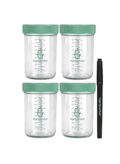 Sage Spoonfuls Sage Spoonfuls, Glass Baby Food Jars,  4 Pack, 8 oz Each  - Image 1