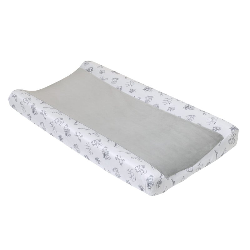 Warner Brothers Harry Potter Magical Moments Grey and White Super Soft Changing Pad Cover