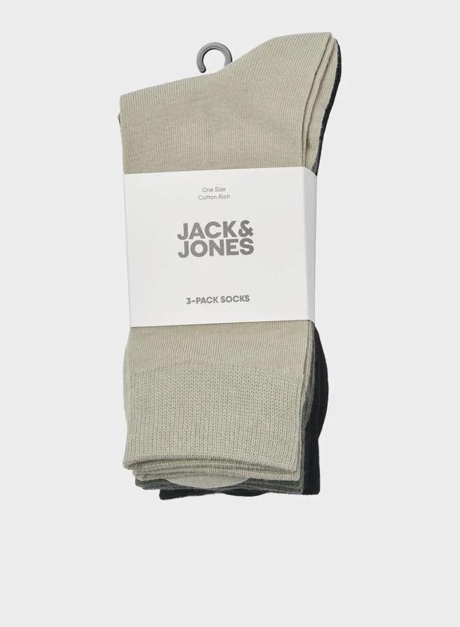JACK & JONES Pack of 3 - Logo Cotton Blend Socks