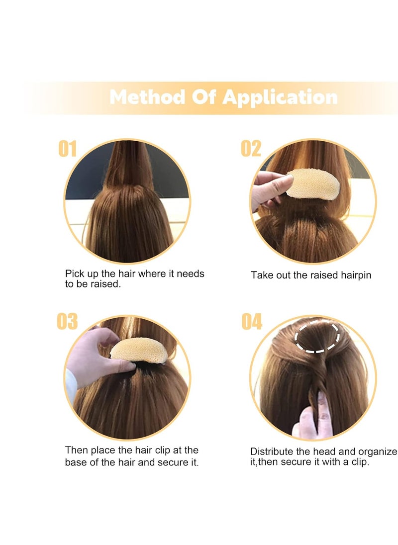 AEGYPIUS 2Pcs Charming Bump It Up Volume Inserts Hair Combs for Beehive Styling - Hair Pads and Clips Accessories for Women (Beige)  - Image 5