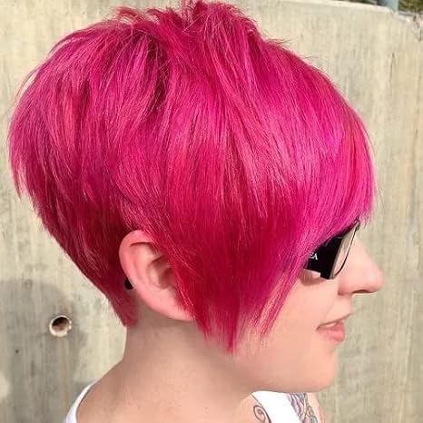 FCHW Pixie Cut Short Straight Hair Made Wig For Women With Bangs Brazilian Hair Wigs Hair Natural