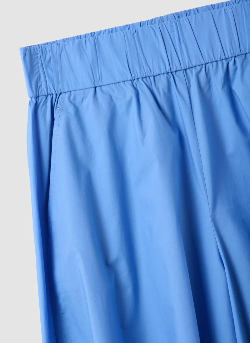 او في اس OVS Long Sky-Blue Skirt In Pure Cotton