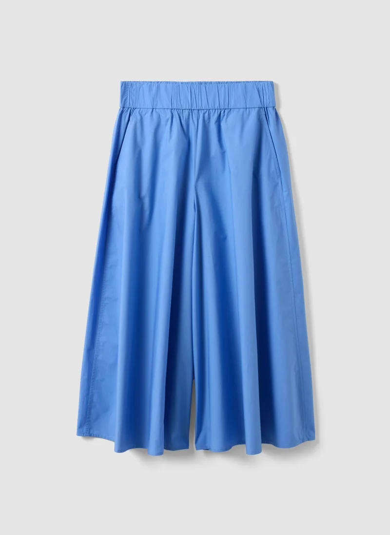 او في اس OVS Long Sky-Blue Skirt In Pure Cotton