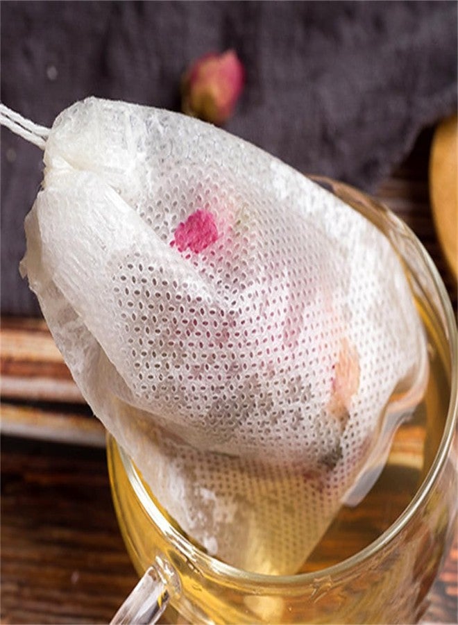 EYAKEG Tea Filter bags, safe and natural material, disposable tea infuser, empty tea bag with drawstring for loose leaf tea, set of 50（3.15 x 3.94 inch ） (White) - Image 4