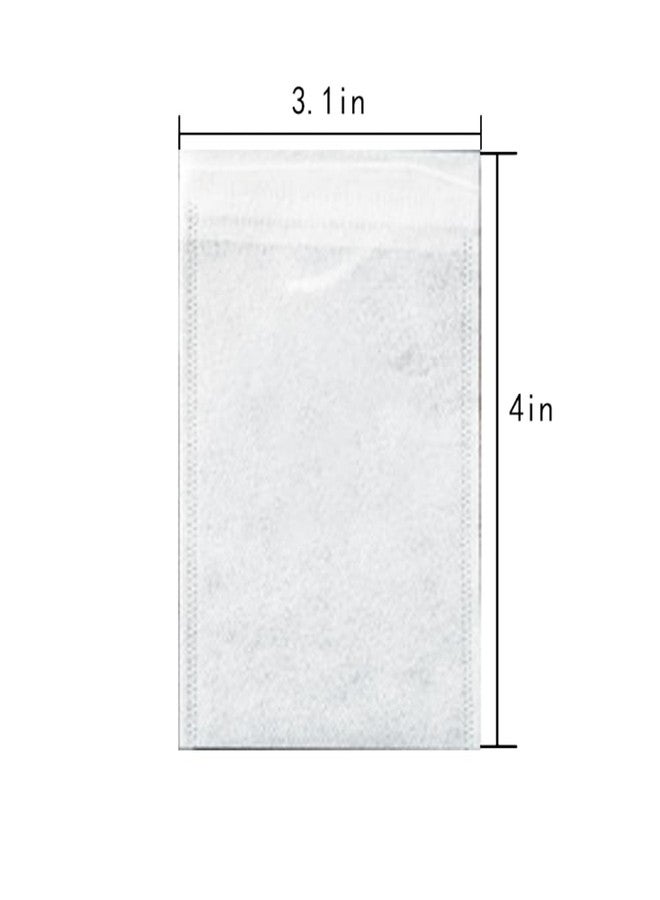 EYAKEG Tea Filter bags, safe and natural material, disposable tea infuser, empty tea bag with drawstring for loose leaf tea, set of 50（3.15 x 3.94 inch ） (White) - Image 2