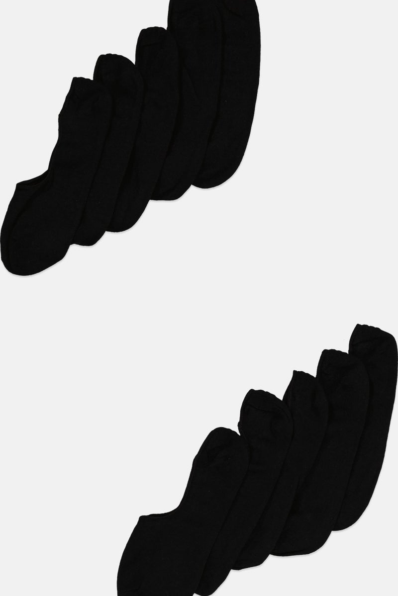 Jack Jones Men 10 Pairs Solid Short Socks, Black - Image 2