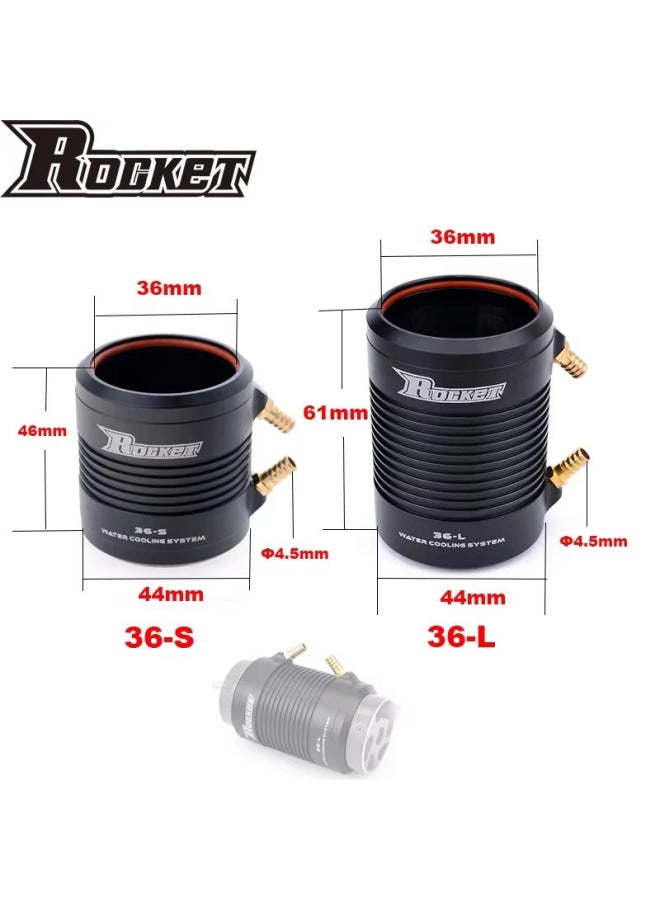 Water-Cooled Motor Housing Alloy Material For 4948/2958/2968/3660/3670 Boat Model Motors Rocke-RC Brand Remote Control Boat Parts-Color:29-S Water Cooled Jacket 2948 2958 Marine  - Image 4