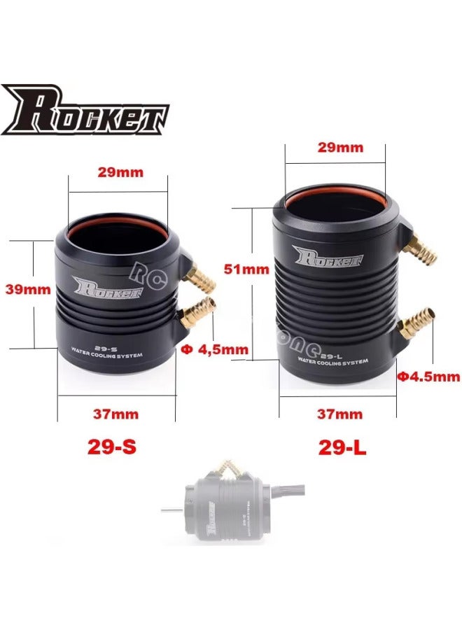 Water-Cooled Motor Housing Alloy Material For 4948/2958/2968/3660/3670 Boat Model Motors Rocke-RC Brand Remote Control Boat Parts-Color:29-S Water Cooled Jacket 2948 2958 Marine  - Image 3