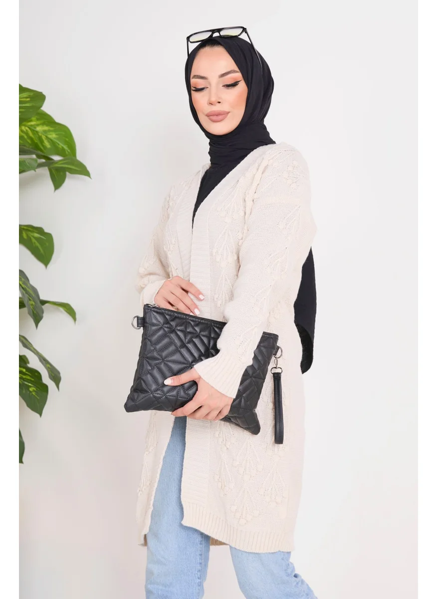 Tofisa 23092-CREAM Knitwear Cardigan