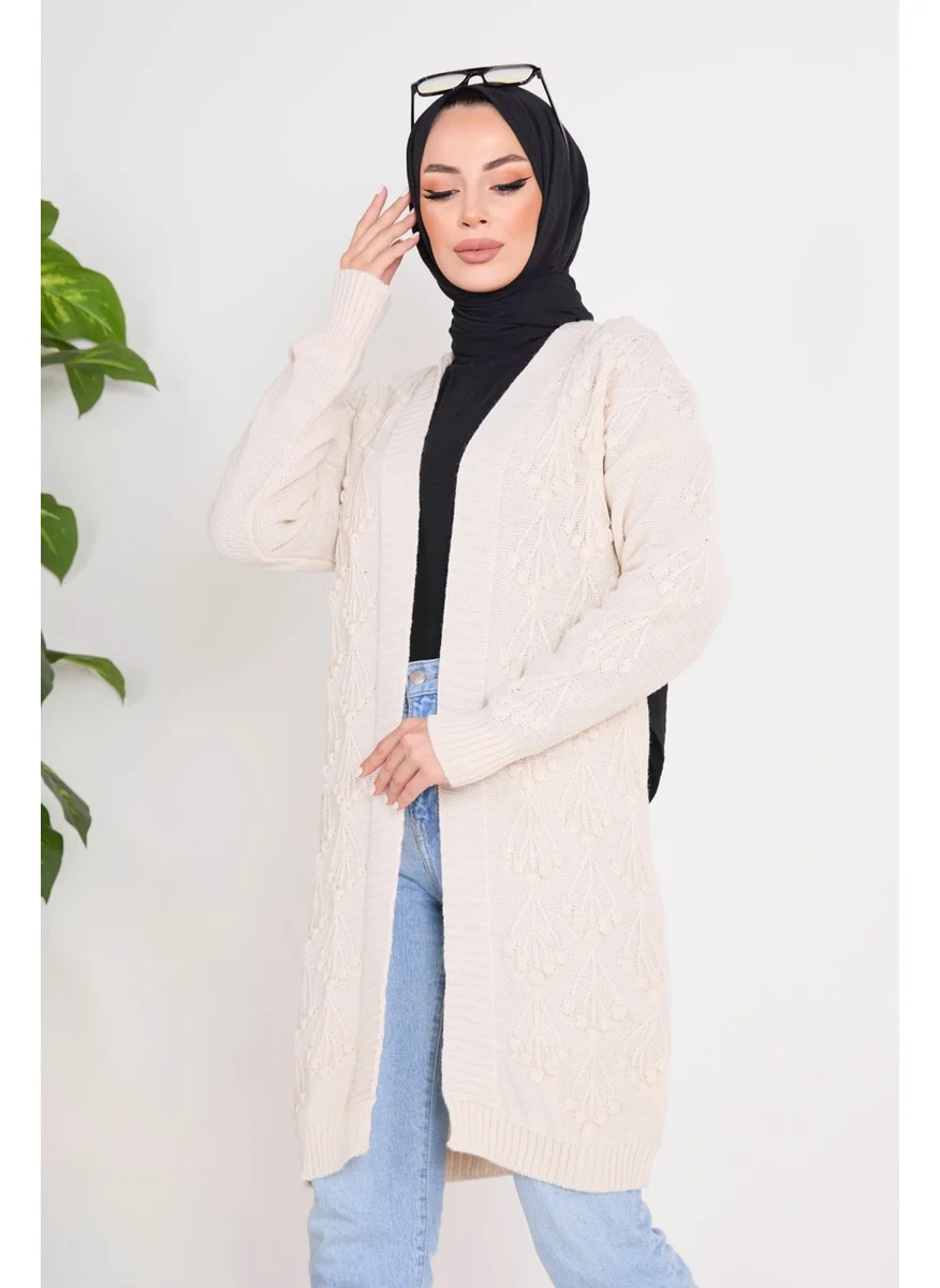 Tofisa 23092-CREAM Knitwear Cardigan