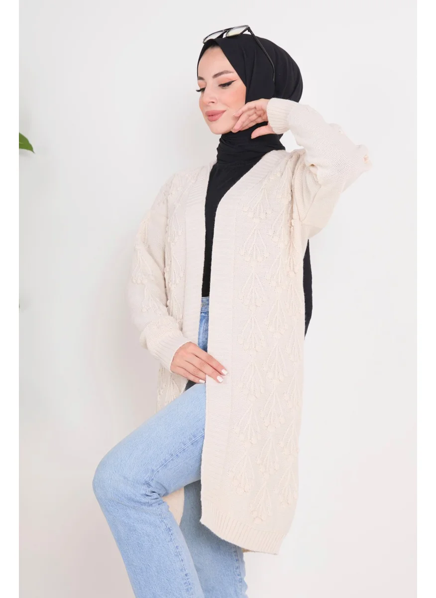 Tofisa 23092-CREAM Knitwear Cardigan