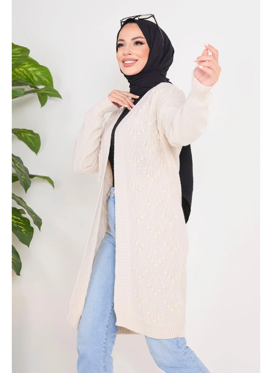 Tofisa 23092-CREAM Knitwear Cardigan