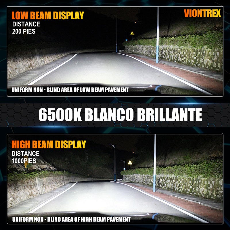 VIONTREX High Low Beam Fog Light Bulbs Set Fit for 2007-2019 Chevy Silverado 1500 2500HD 3500HD Driving Light Bulbs Combo Pack Plug and Play,6500K White Car Lamps,IP68 6-Pack - Image 5