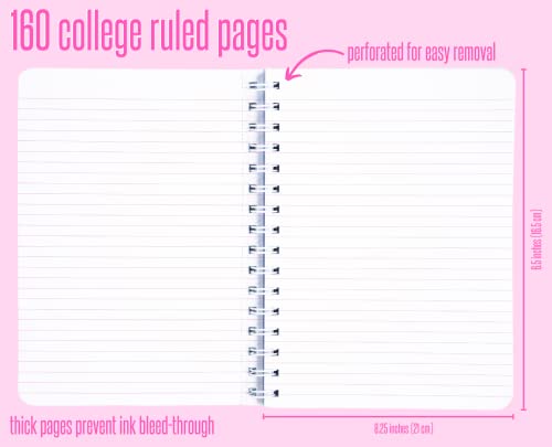 Lilly Pulitzer Hardcover Mini Spiral Notebook, 8.25" x 6.5" Small Journal with 160 College Ruled Pages, It Was All A Dream - Image 2