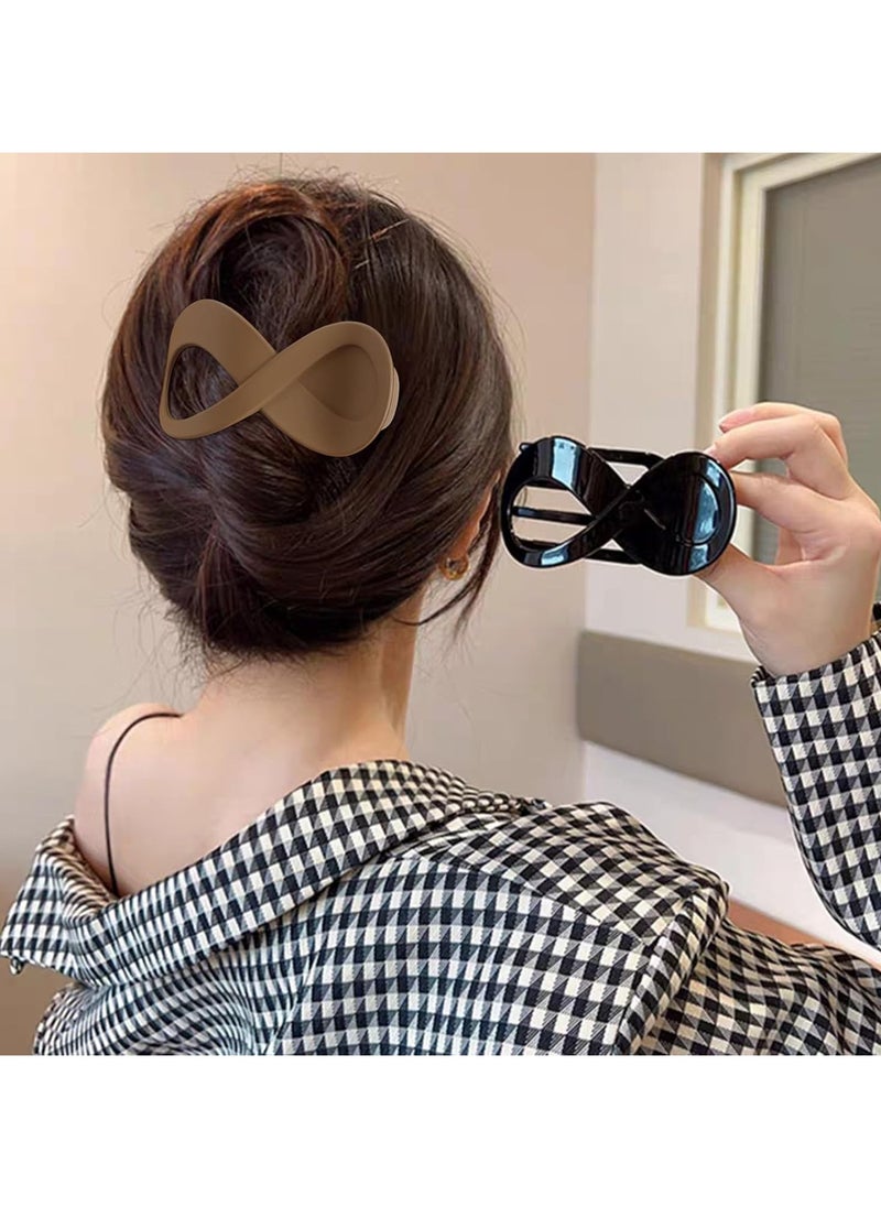 Goolsky Flat Hair Clips for Women Girls Thick Thin Hair 4Pcs French Concord Alligator Hair Clips Large Hair Claw Clips Matte Duck Billed Hair Clips Hair Accessories  - Image 5