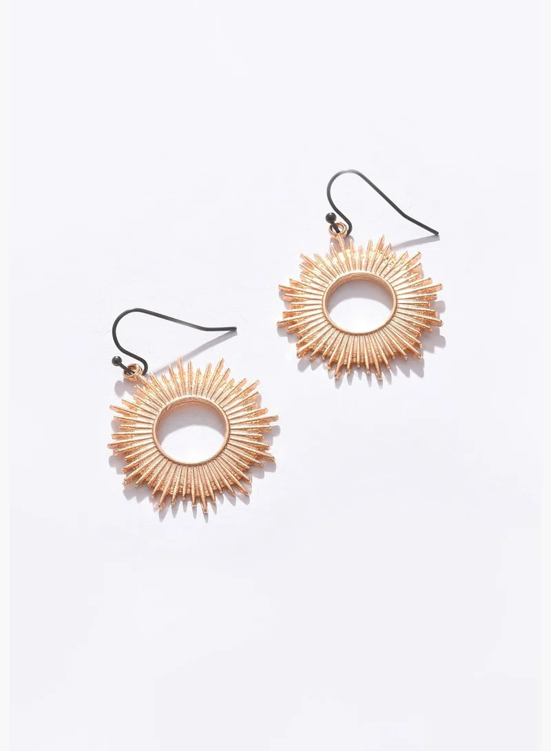 SOHI Gold Plated Designer Drop Earrings