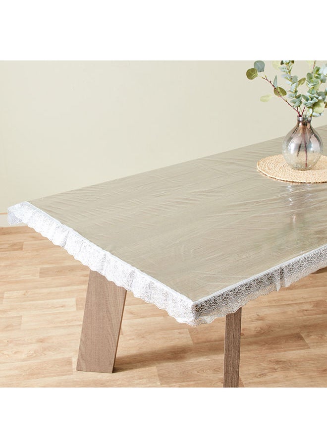 Home Box Crystallo Transparent Table Cover with Lace Border 178 x 228 cm  - Image 1