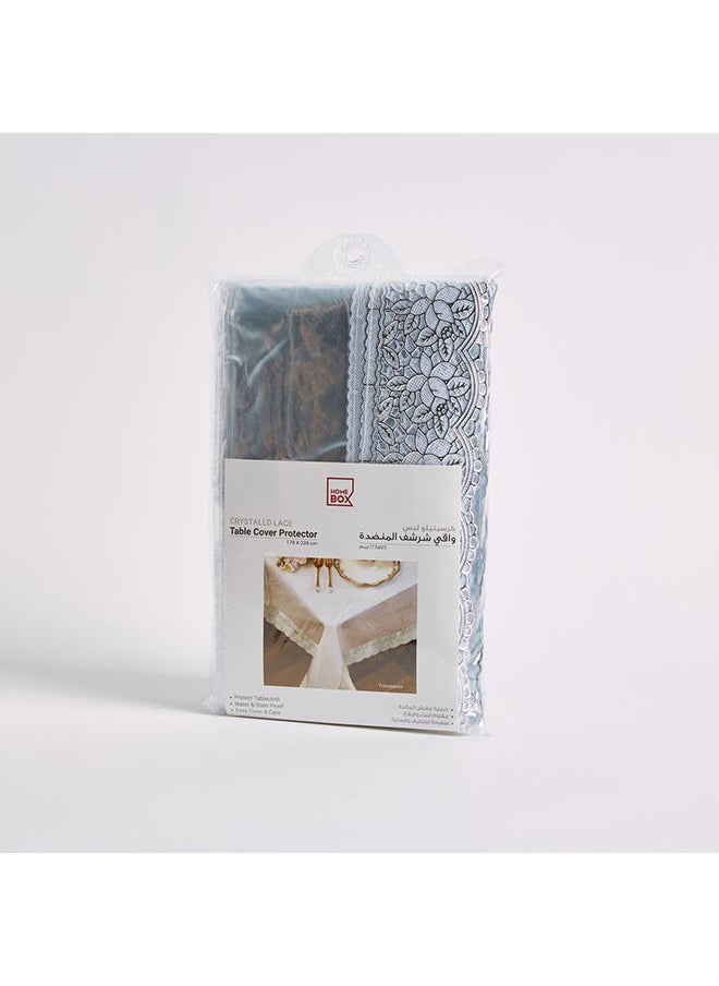 Home Box Crystallo Transparent Table Cover with Lace Border 178 x 228 cm  - Image 5