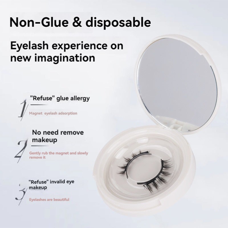 New Magnetic False Eyelashes Cat Elf Beauty Eyelashes A Pair Of Imitation Mink Hair Natural Magnet Eyelashes - Image 3