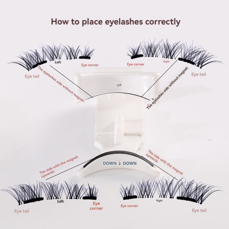New Magnetic False Eyelashes Cat Elf Beauty Eyelashes A Pair Of Imitation Mink Hair Natural Magnet Eyelashes - Image 4