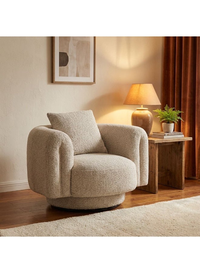 Adrika Fabric 1 Seater Sofa – Modern Single Seat Fabric Accent Chair For Living Room, Compact Fabric Sofa Ideal For Apartments Or Lounges