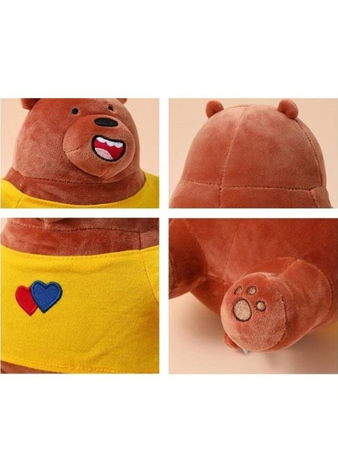 NIBEMINENT We Bare Bear Soft Brown Stuff Plush Toy Doll 25cm - Image 3