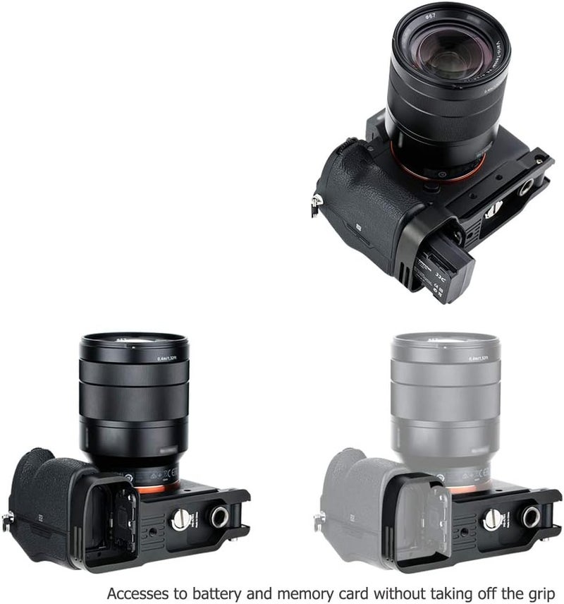 جي جي سي ملحق معدني لمقبض GP-X1EM لكاميرات Sony A7V A7 V A7IV A7 IV A7III A7II A7RV A7R5 A7RIV A7R III II A7SIII A9II A9 A1، قاعدة تحرير سريعة Arca Swiss مع فتحة حامل ثلاثي 1/4"-20 وحامل حذاء بارد - Image 3