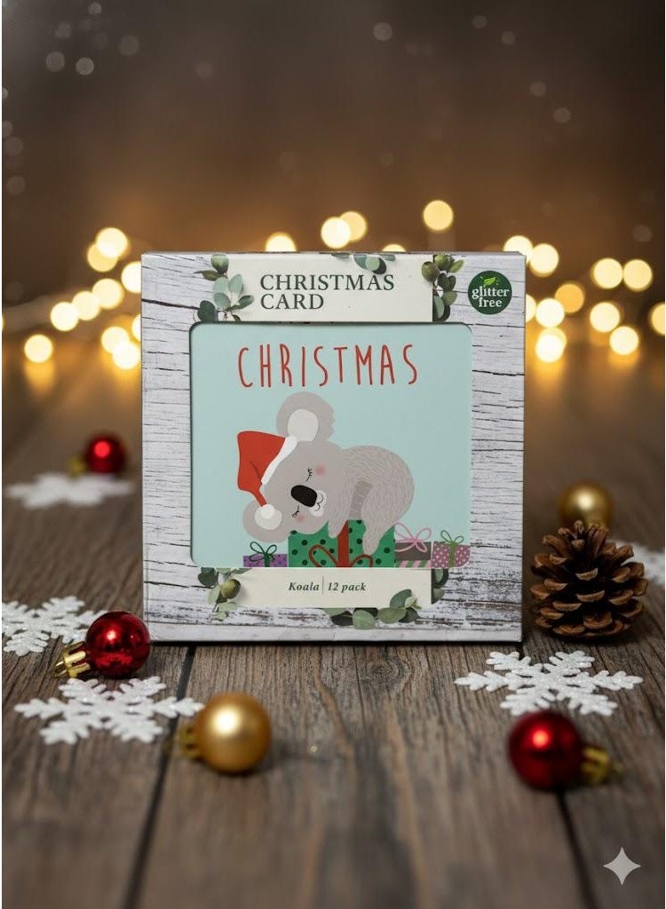 Christmas Greeting Cards – Box of 12 Cards (6 Cards per Design) – Assorted Festive Designs - Image 2