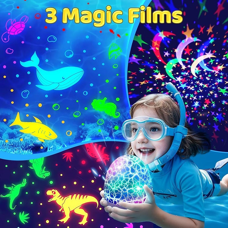 Staryou sensory lights for kids sound machine night light projector sensory toys for autism kids toys for kids ages 3-10 15 3D movie white noise light - Image 4