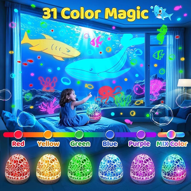 Staryou sensory lights for kids sound machine night light projector sensory toys for autism kids toys for kids ages 3-10 15 3D movie white noise light - Image 2