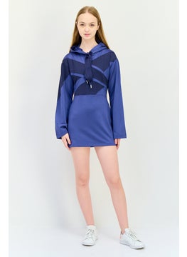 Reebok Women Sportswear Fit Outdoor Hooded Dress, Teal Blue  - Image 3