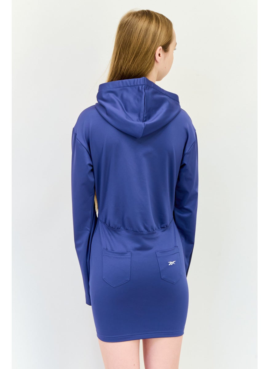 Reebok Women Sportswear Fit Outdoor Hooded Dress, Teal Blue  - Image 2