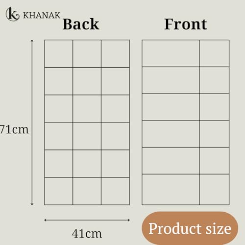 KHANAK 30 Pockets Double Sided Clear Hanging Bag Underwear Bra Socks Hanger Storage Organizer Wall Hanging Closet Shelves Storage Pockets (Grey) Premium Oxford Fabric - Image 2