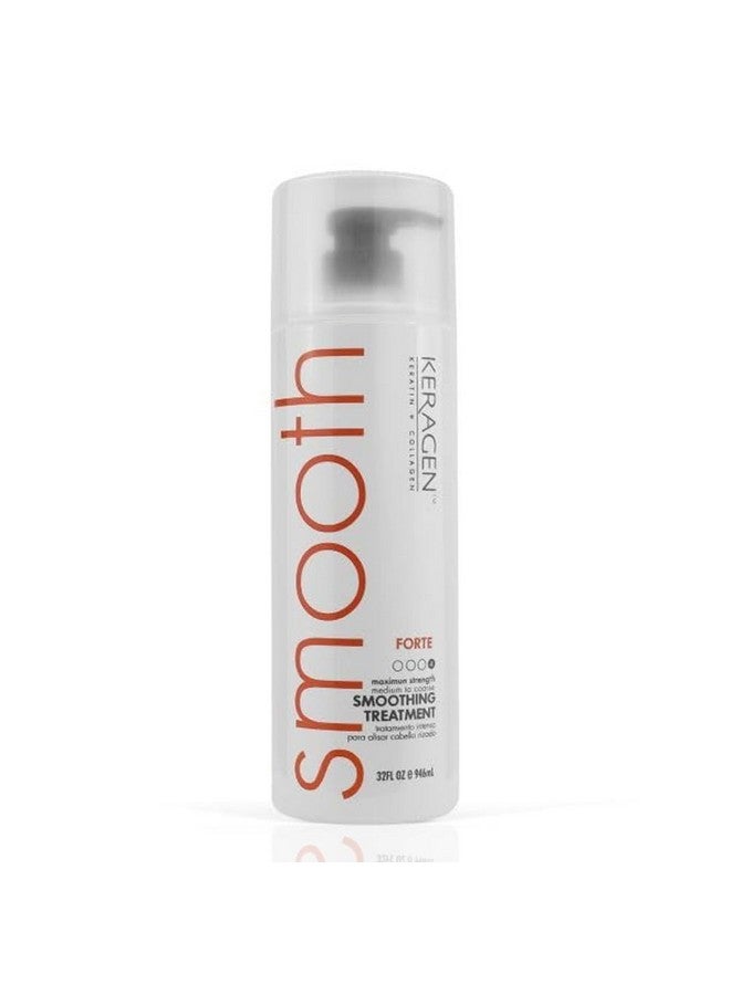 Keragen - Brazilian Smoothing Keratin Hair Treatment, Blowout Straightening System for Dry and Damaged Hair - Forte, Sulfate Free - Eliminates Curls and Frizz, Medium to Coarse Hair (32 Oz) - Image 1