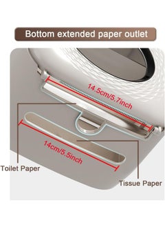 Hihonor Paper Towel Holder,Multifunctional Wall Mount Toilet Paper Holder,No Drilling Waterproof Tissue Box Cover with Roll Paper Tissue Paper,Hanging Toilet Paper Tissue for Bathroom Kitchen Living Room  - Image 5