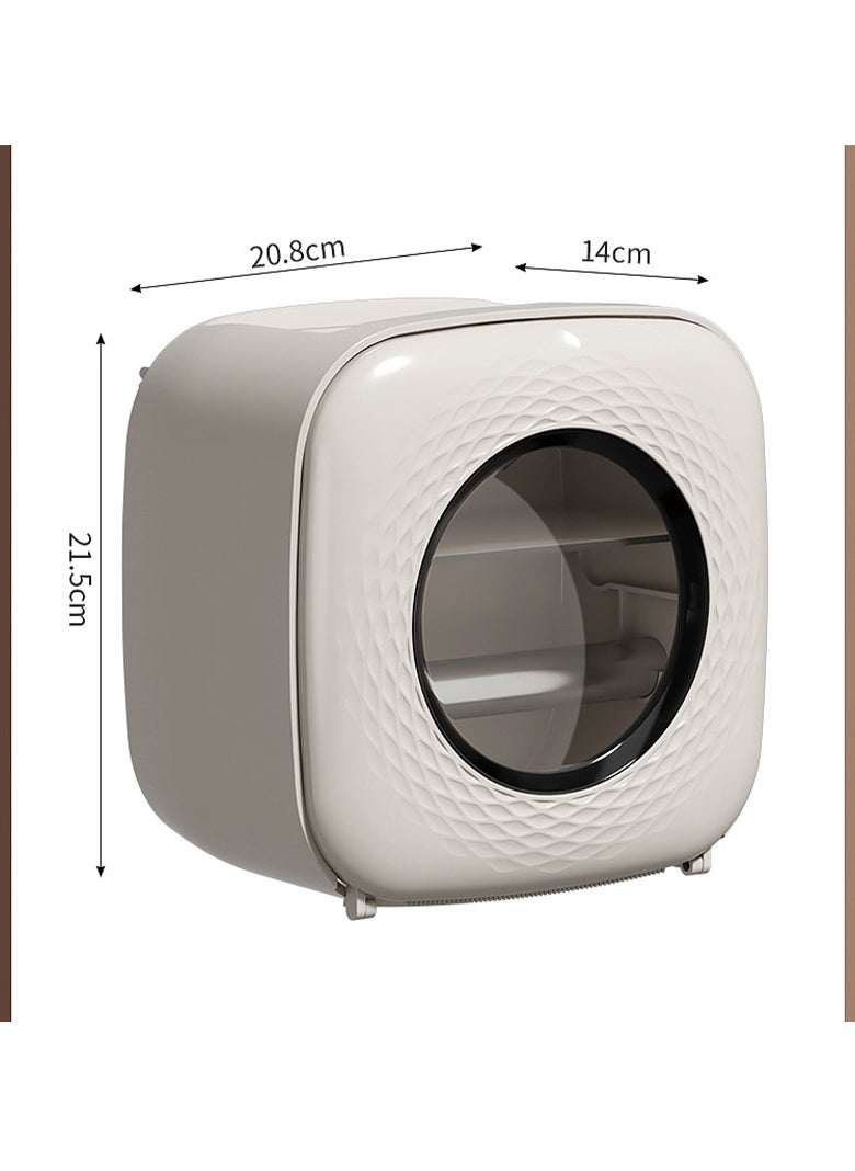Hihonor - Paper Towel Holder,Multifunctional Wall Mount Toilet Paper Holder,No Drilling Waterproof Tissue Box Cover with Roll Paper Tissue Paper,Hanging Toilet Paper Tissue for Bathroom Kitchen Living Room - Image 1