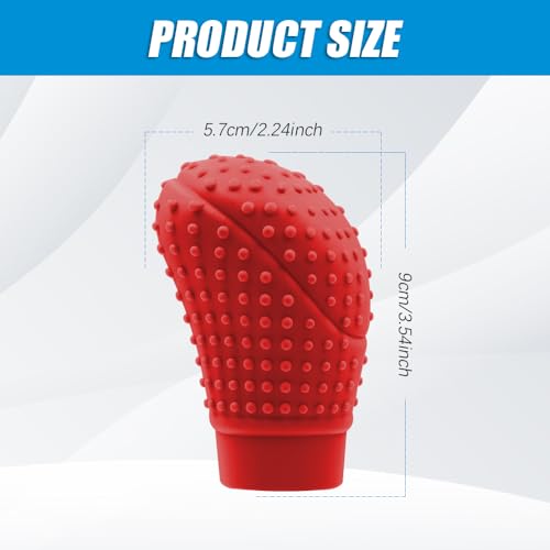 Zufoty Car Gear Shift Knob Cover, Gear Shift Knob Cover Car Protect Accessories, Car Shift Protector Cover Protector, Silicone Automatic Gear Shift Knob Cover Universal for Most Cars - Image 2