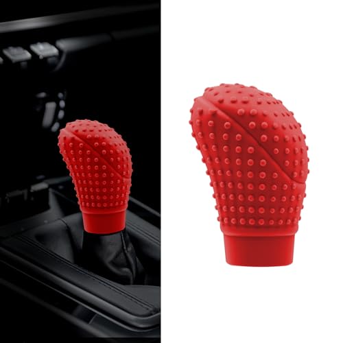 Zufoty Car Gear Shift Knob Cover, Gear Shift Knob Cover Car Protect Accessories, Car Shift Protector Cover Protector, Silicone Automatic Gear Shift Knob Cover Universal for Most Cars - Image 1