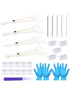JIESIBAO Body Piercing Kit Piercing Needles Clamps Kit for Ear Nose Septum Belly Button Tongue Nipple Eyebrow Lip Piercing 12G 14G 16G 18G 20G Needles with 4 Disposable Piercing Clamps Forcep  - Image 1