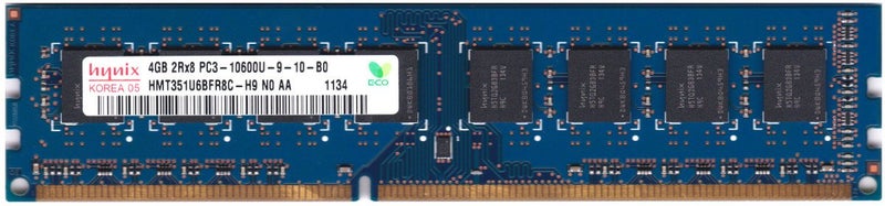 SK Hynix Hynix HMT351U6BFR8C-H9 4GB Desktop DIMM DDR3 PC3-10600U (1333) Unbuf 1.5V 2Rx8 - Image 1