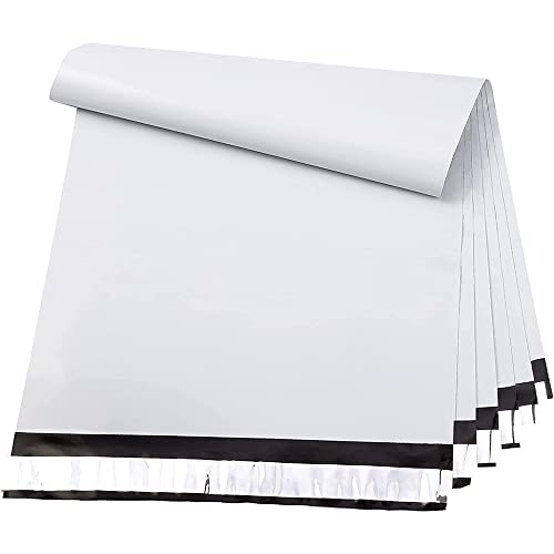 Metronic Poly Mailers 24×24 50 Pcs Large Shipping Bags for Clothes Plastic Mailers Strong Self Seal Adhesive Shipping Envelopes for Small Business Tear-resistant Mailer Bags Mailing Envelopes White - Image 1