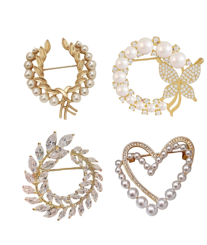 BdelrinQue 4 Pcs Brooch Pin for Women,Brooch,Brooch for Women,Fashion Accessories, Fashion Pins Suitable for Dresses, Jackets and Scarves, Perfect Gifts for Special Occasions - Image 1